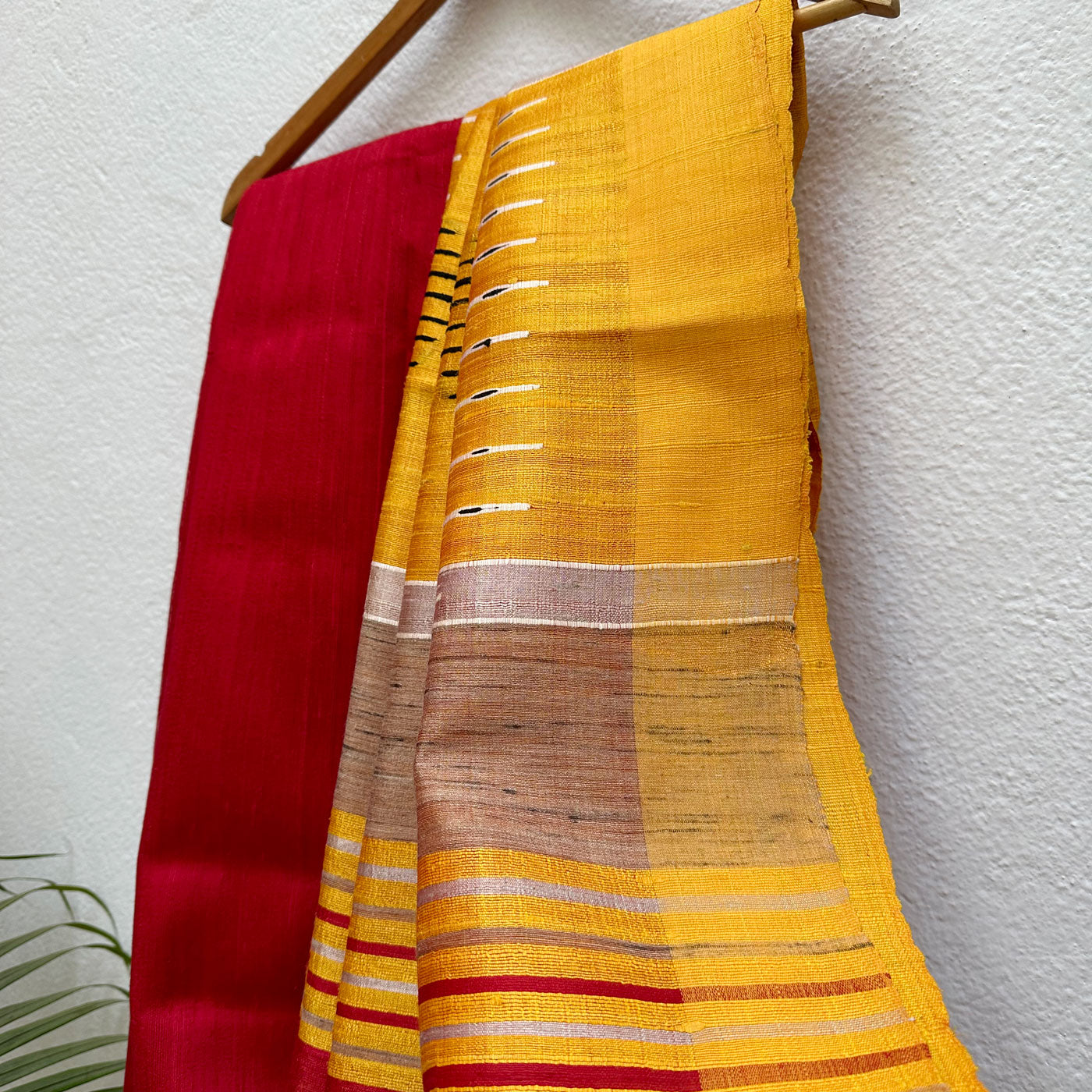Aadi Basant Tussar Dupion Silk Saree