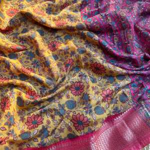 Aadinath Printed Maheshwari Border Saree