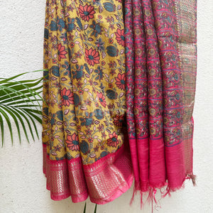Aadinath Printed Maheshwari Border Saree