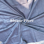 Load image into Gallery viewer, Aadya Indigo Hand Block Cotton Silk Saree
