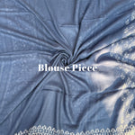 Load image into Gallery viewer, Aendri Flora Indigo Hand Block Cotton Linen Saree
