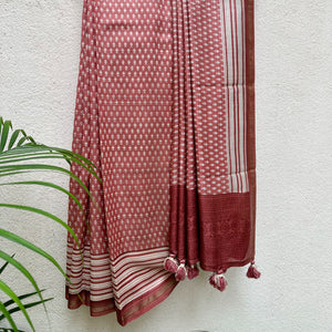 Ahar Printed Chanderi Silk Saree