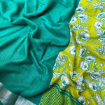 Load image into Gallery viewer, Alpine Poppy Printed Organic Linen Saree
