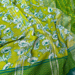 Load image into Gallery viewer, Alpine Poppy Printed Organic Linen Saree
