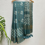 Load image into Gallery viewer, Amaltas Handblock Printed Cotton Silk Saree
