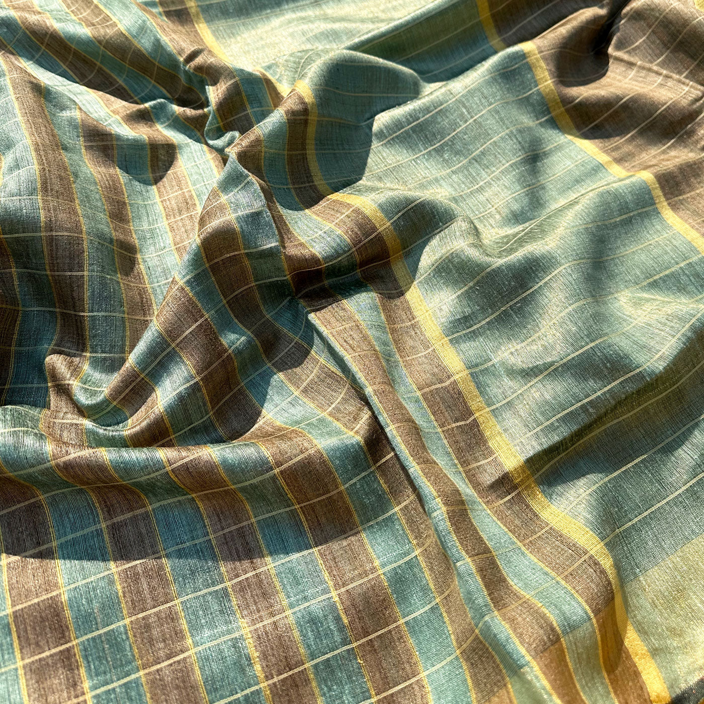 Amargeet Handwoven Tussar Dupion Silk Saree