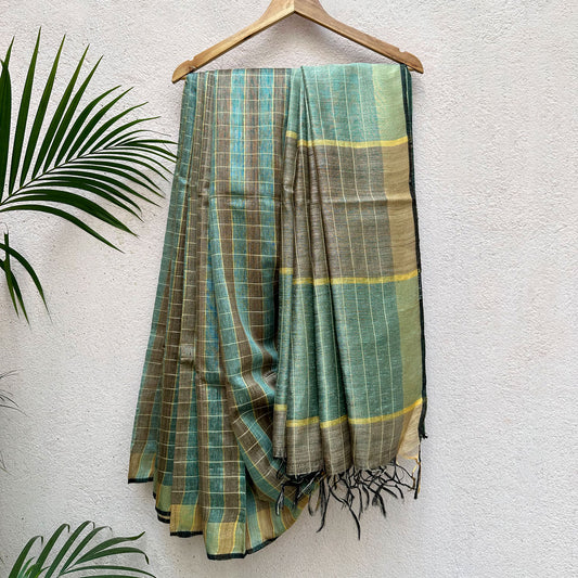 Amargeet Handwoven Tussar Dupion Silk Saree