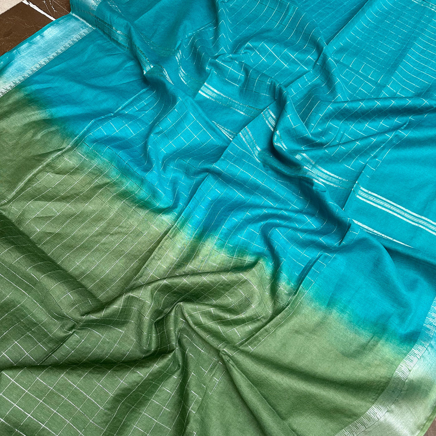 Amazon Forest Cotton Silk Saree