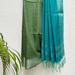 Load image into Gallery viewer, Amazon Forest Cotton Silk Saree
