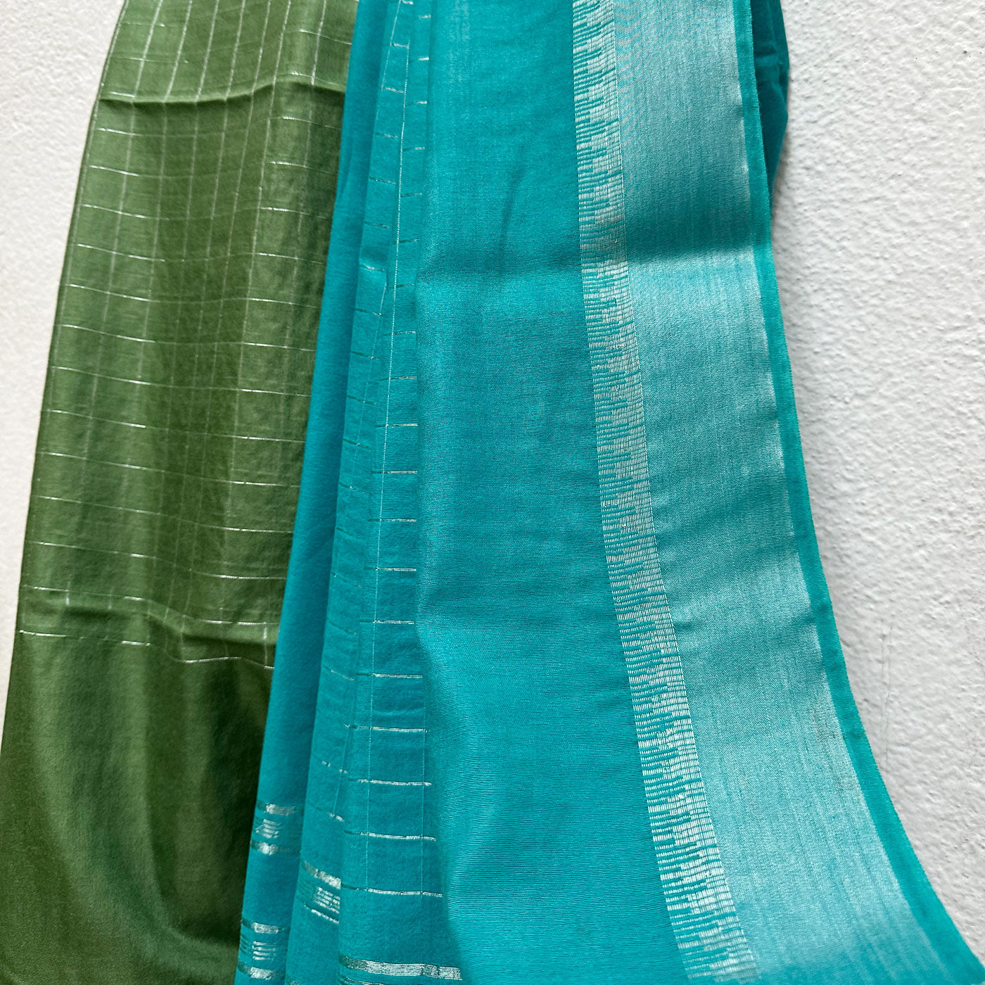 Amazon Forest Cotton Silk Saree
