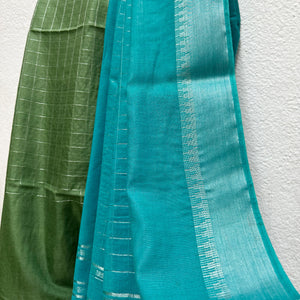 Amazon Forest Cotton Silk Saree