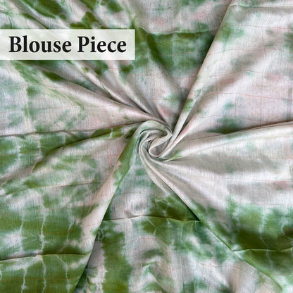 Amazon Forest Tie n Dye Cotton Silk Saree