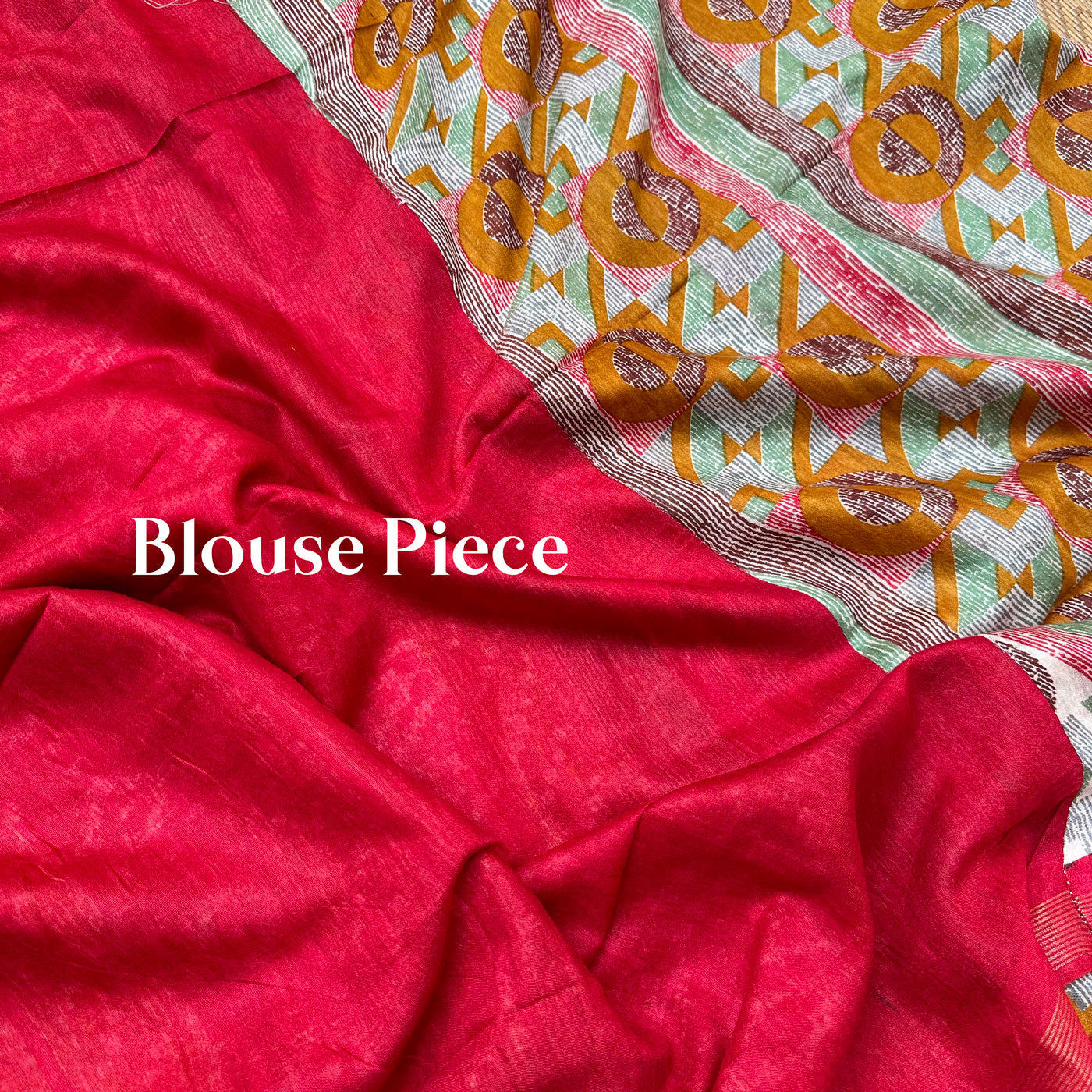 Amberglow Cotton Viscose Silk Saree