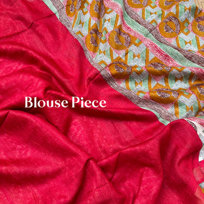 Amberglow Cotton Viscose Silk Saree