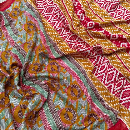 Amberglow Cotton Viscose Silk Saree