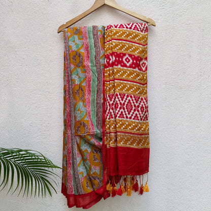 Amberglow Cotton Viscose Silk Saree