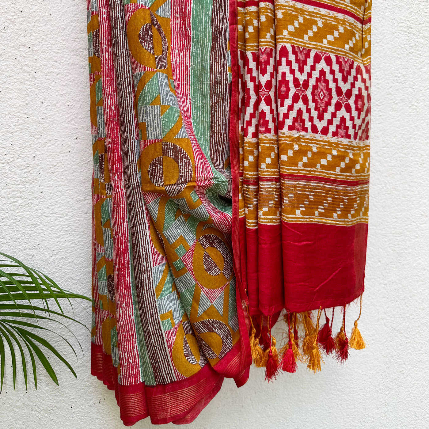 Amberglow Cotton Viscose Silk Saree