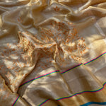 Load image into Gallery viewer, Ambhojini Zari Linen Embroidered Saree
