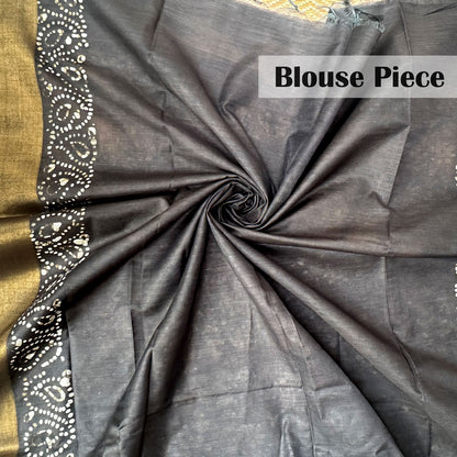 American Beauty Batik Cotton Silk Saree