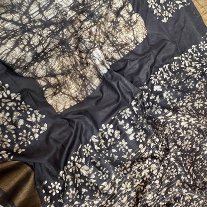 American Beauty Batik Cotton Silk Saree