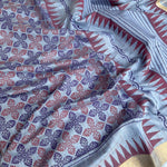 Load image into Gallery viewer, Ananta Handblock Printed Silk Linen Saree
