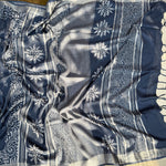 Load image into Gallery viewer, Anantaa Indigo Hand Block Cotton Linen Saree
