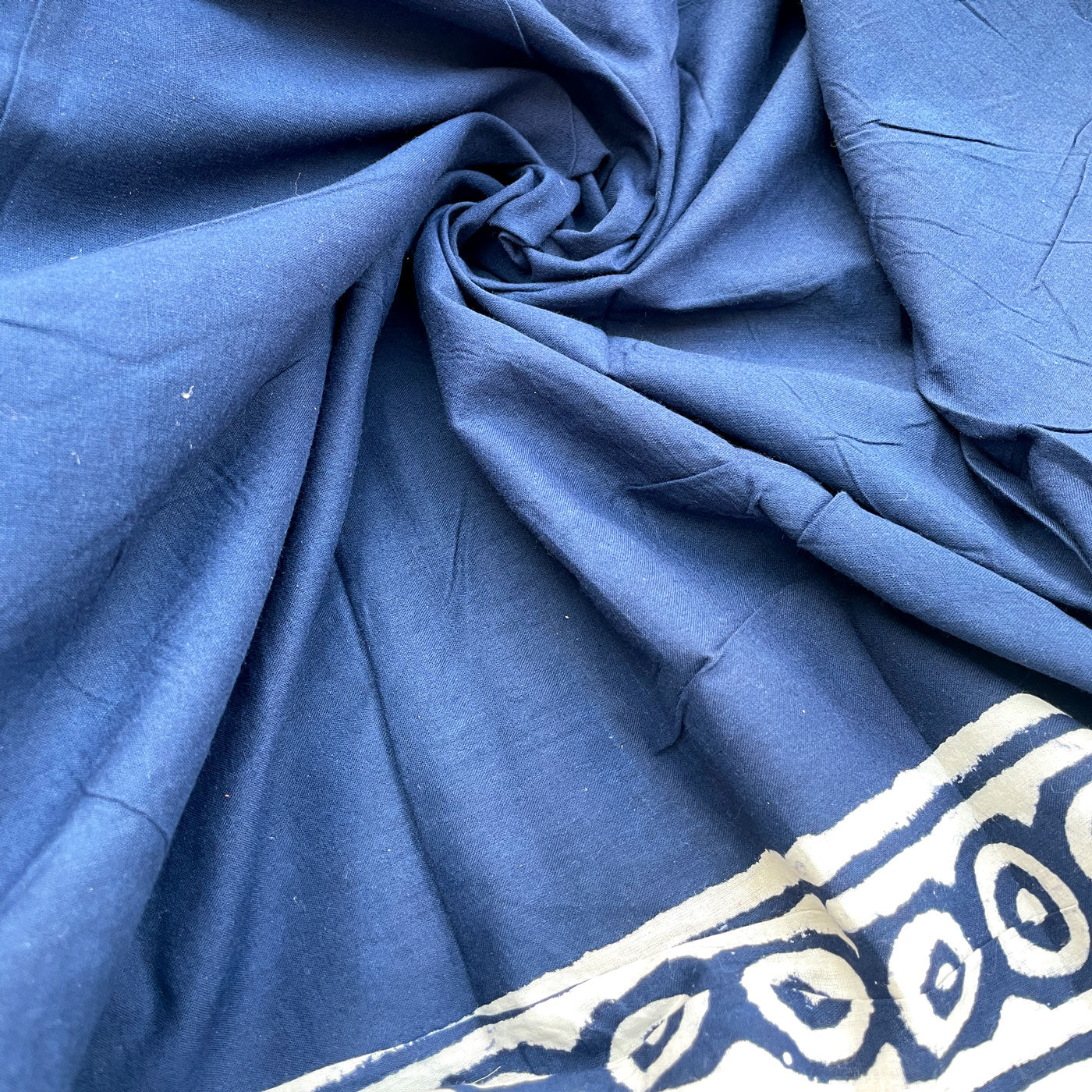 Anantaa Indigo Handblock Kota Doria Saree