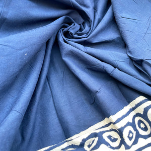 Anantaa Indigo Handblock Kota Doria Saree