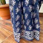 Load image into Gallery viewer, Anantaa Indigo Handblock Kota Doria Saree
