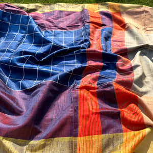Anantya Handwoven Tussar Dupion Silk Saree