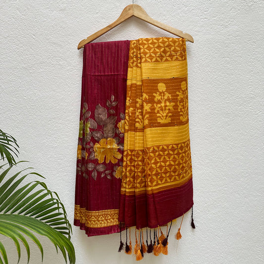 Floral Cotton Silk Saree