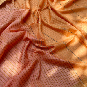 Apricot Blush Cotton Viscose Saree