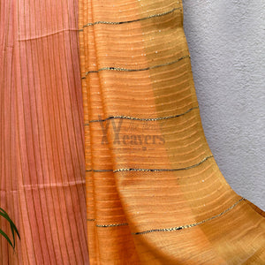 Apricot Blush Cotton Viscose Saree