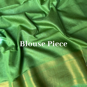 Artichoke Green Bandhani Shibori Cotton Silk Saree