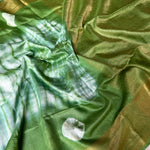 Load image into Gallery viewer, Artichoke Green Bandhani Shibori Cotton Silk Saree
