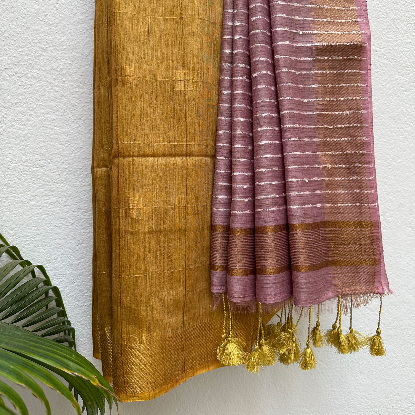 Artisan Gold Cotton Bamboo Silk Saree