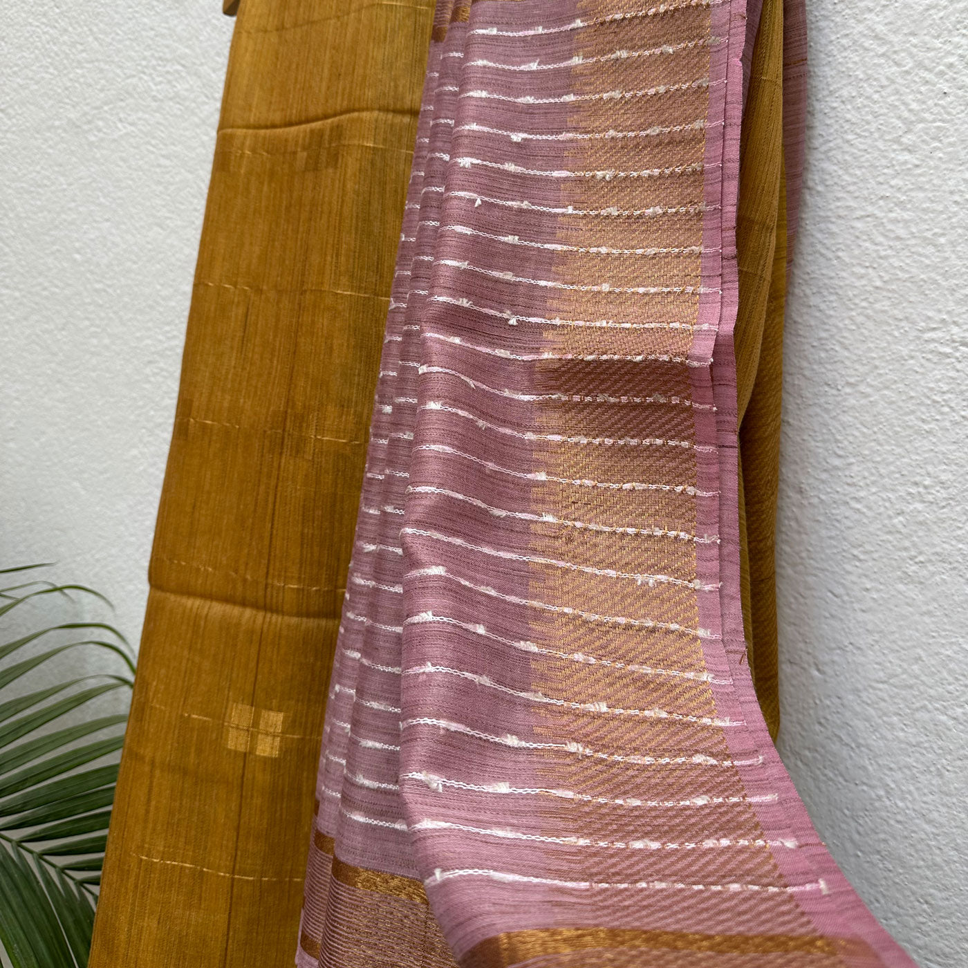 Artisan Gold Cotton Bamboo Silk Saree
