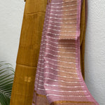 Load image into Gallery viewer, Artisan Gold Cotton Bamboo Silk Saree
