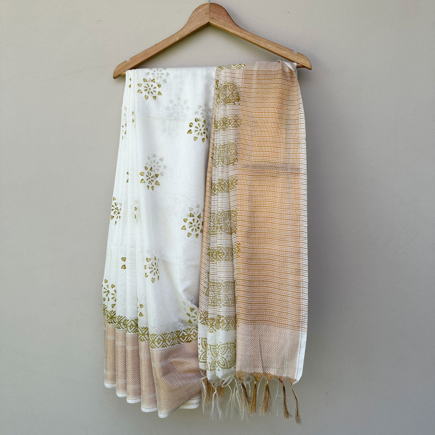 Ashwini Handblock Printed Cotton Silk Saree
