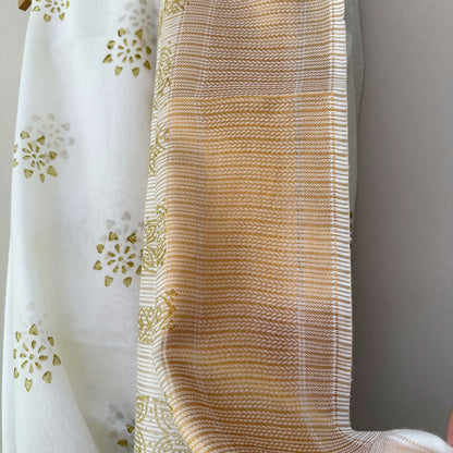 Ashwini Handblock Printed Cotton Silk Saree