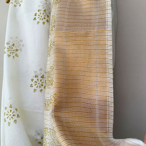 Ashwini Handblock Printed Cotton Silk Saree