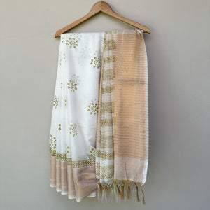 Ashwini Handblock Printed Cotton Silk Saree