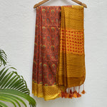 Load image into Gallery viewer, Autumn Maple Cotton Viscose Printed Saree
