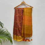 Load image into Gallery viewer, Autumn Maple Cotton Viscose Printed Saree
