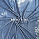 Load image into Gallery viewer, Bahula Indigo Hand Block Cotton Linen Saree
