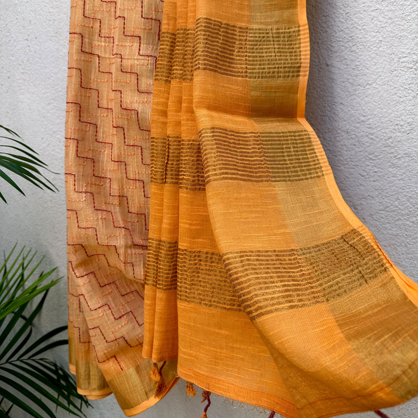 Balachandra Linen Embroidered Saree