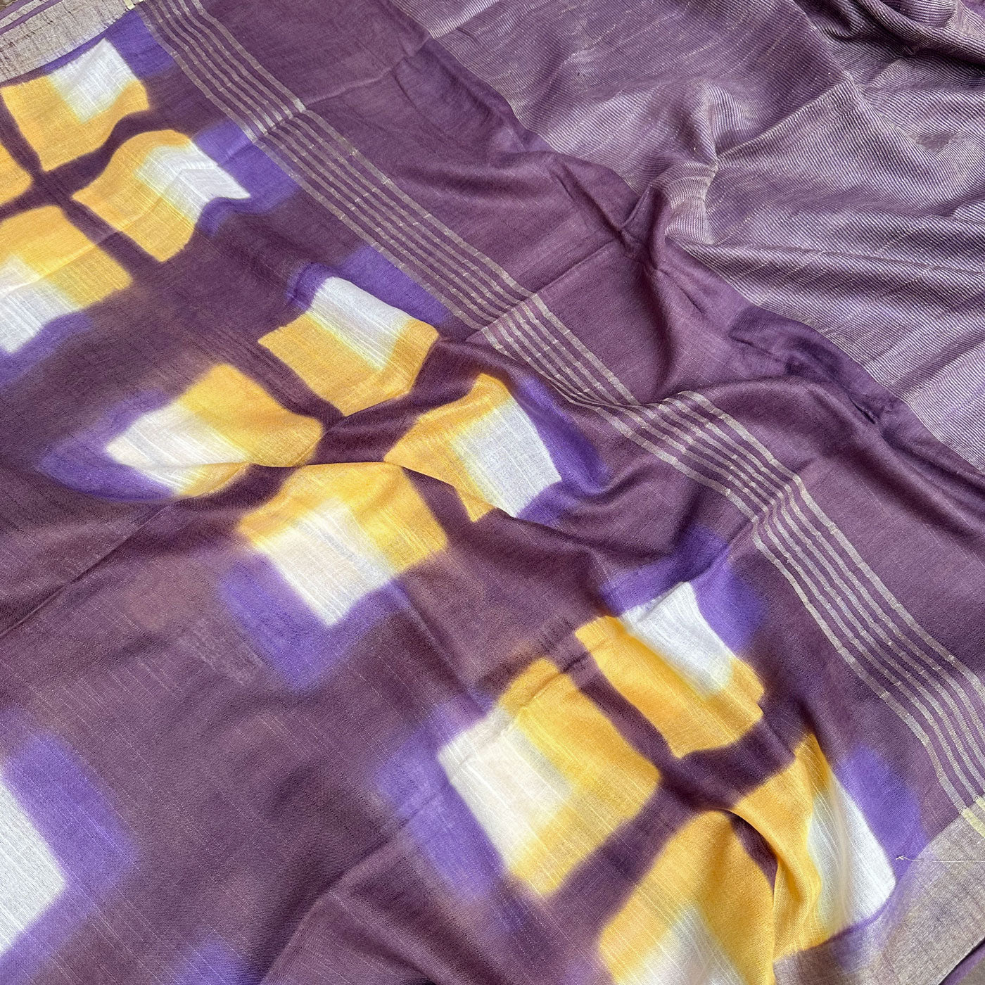 Berry Conserve Tie n Dye Cotton Saree