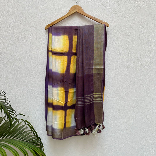 Berry Conserve Tie n Dye Cotton Saree
