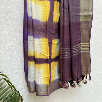 Berry Conserve Tie n Dye Cotton Saree