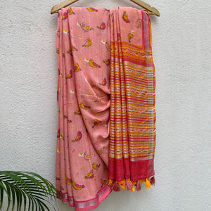 Bird Song Cotton Saree